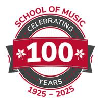 School of Music 100th Anniversary badge